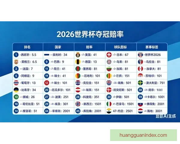 深度解析2026世界杯夺冠赔率走势与各豪强争冠实力前景预测